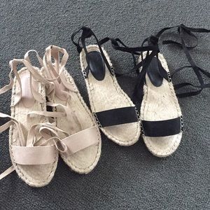 2-pack espadrilles sandals - size 7.5